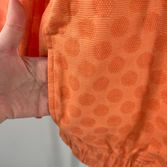 Laura Ashley Orange Polka Dot 3/4 Sleeve Cotton Colorful Zip Jacket Plus 14 - Picture 5 of 13